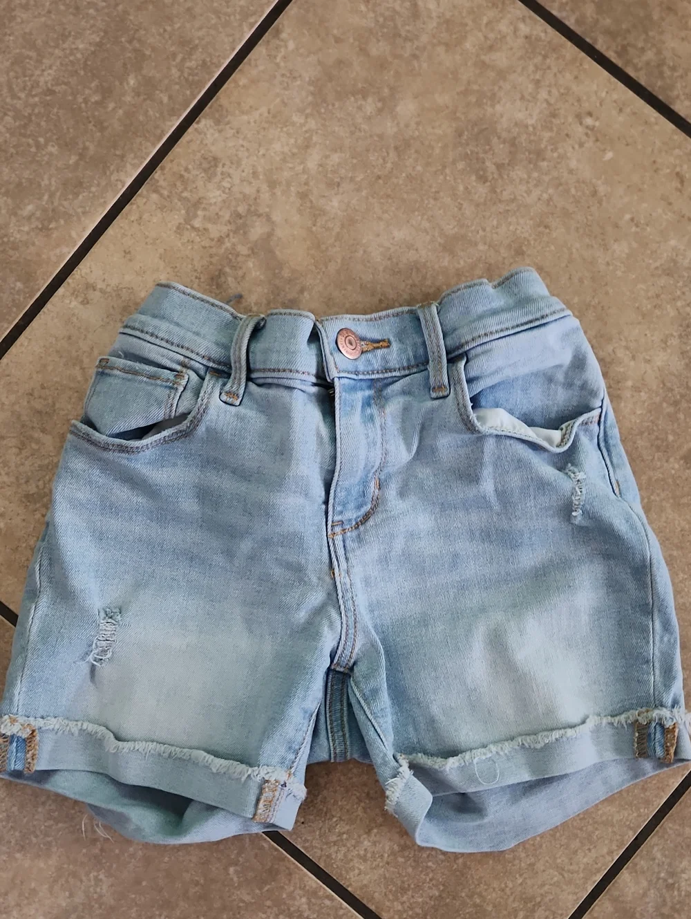 Old Navy Girls Denim Shorts Duo - Light Blue & Dark Blue